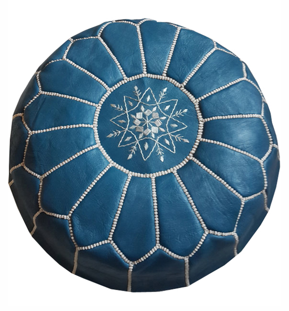 Moroccan leather pouf ottomans wholesale Logo