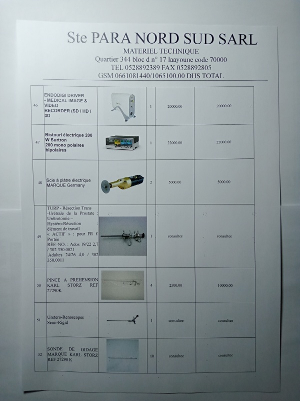 STE PARA NORD SUD SARL
